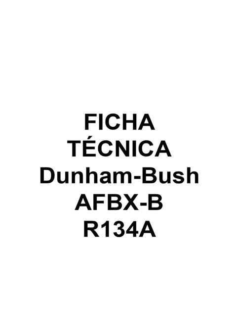 Dunham Bush Ficha Tecnica Afbx B Pdf Pipe Fluid Conveyance Door