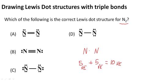 Drawing Lewis Dot Structures With Triple Bonds Youtube