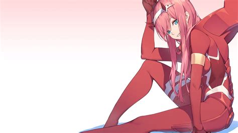 Add beautiful live wallpapers on your lock screen for iphone xs, x and 9. darling in the franxx zero two sitting on side with pink background 4k hd anime Wallpapers | HD ...