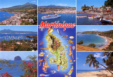 Hébergements, restaurants, activités, événements, patrimoine. carte postale martinique