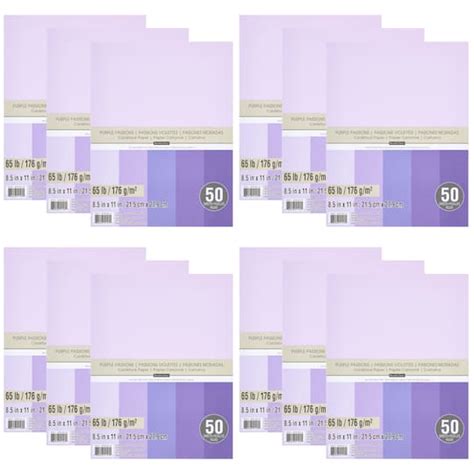 12 Packs 50 Ct 600 Total Purple Passion 85 X 11 Cardstock Paper