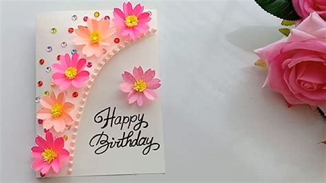 Beautiful Handmade Birthday Cardbirthday Card Idea Youtube