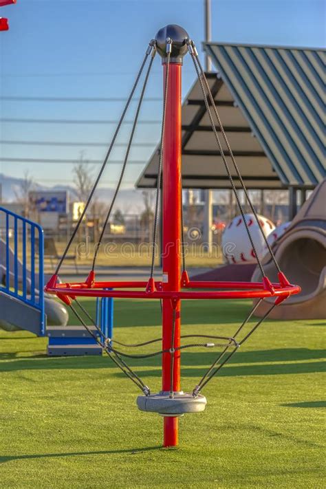 Playground Toy With Ropes And Center Pivot Stock Image Image Of