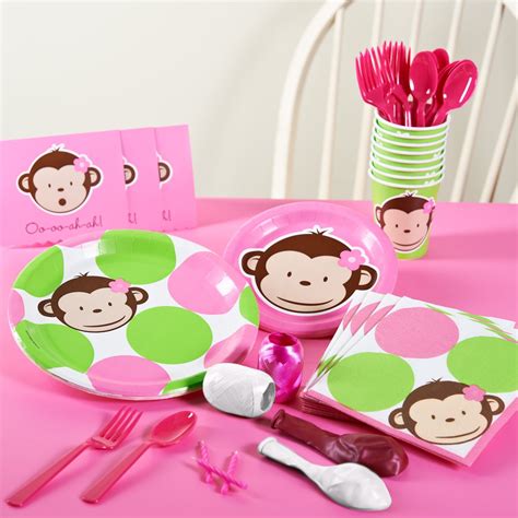 Pink Mod Monkey Party Supplies Monkey Birthday