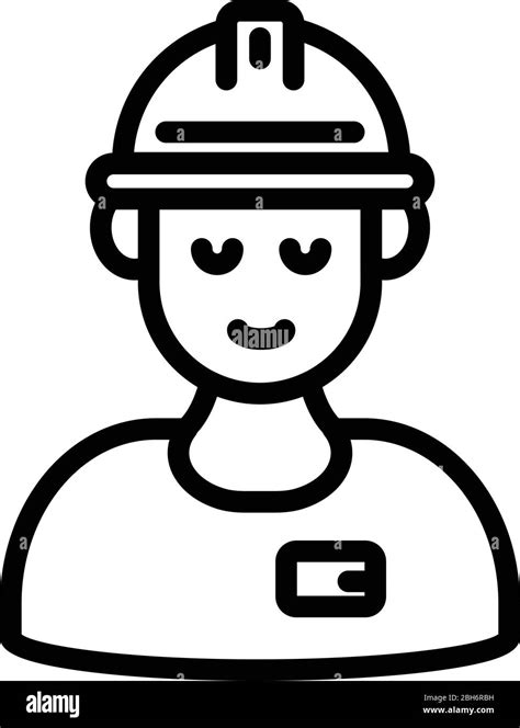 Demolition Worker Icon Outline Style Stock Vector Image And Art Alamy