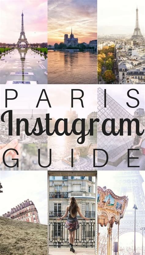 The Words Paris Instagram Guide Are Overlaided With Photos