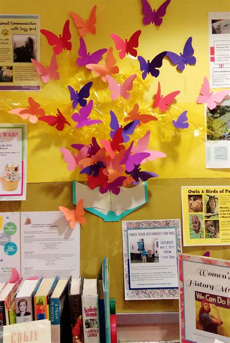 Beautiful Butterfly Bulletin Board At The Canterbury Public Library