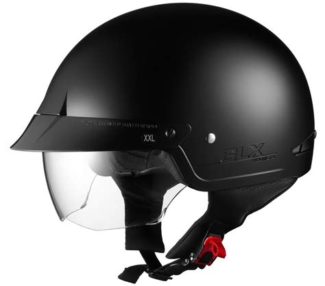 Details About Glx Dot Motorcycle Half Helmet Open Face Cruiser Biker