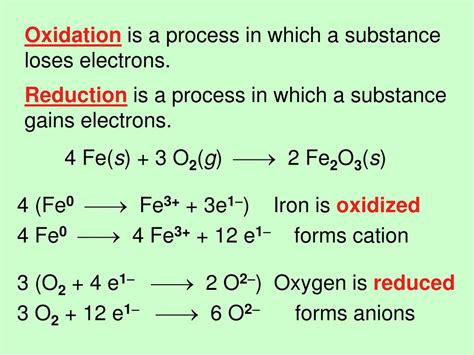 Ppt Chapter 15 Oxidation Reduction Reactions Powerpoint Presentation