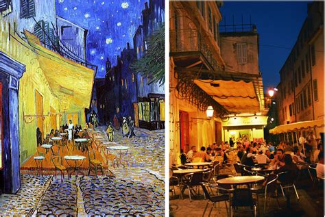 Van Goghs Cafe Terrace At Night Arles France Expectationvsreality