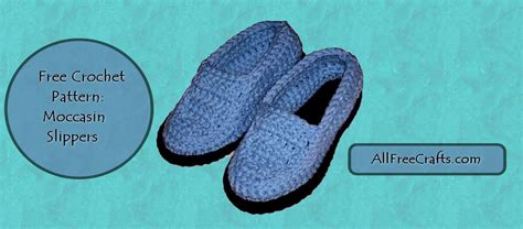 Crocheted Moccasin Slippers Free Pattern