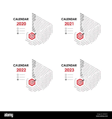 Calendrier 2020 20212022 Et 2023 Modèle Agendaforme Hexagonale
