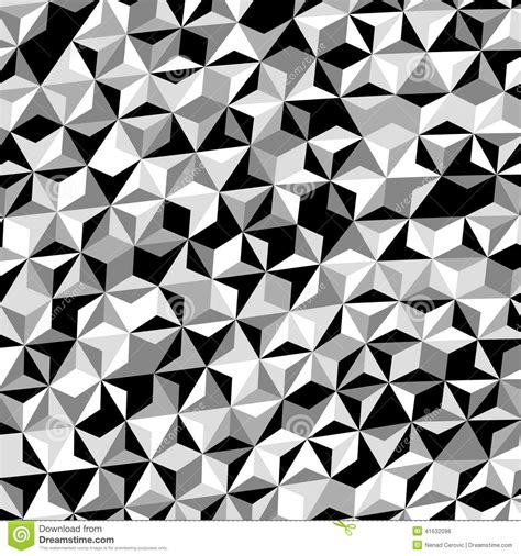 Black White Gray Triangle Pattern Vector Stock Vector