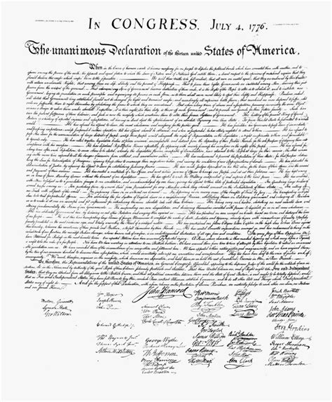 Us Declaration Of Independence Declaration Of Independence Svg Free