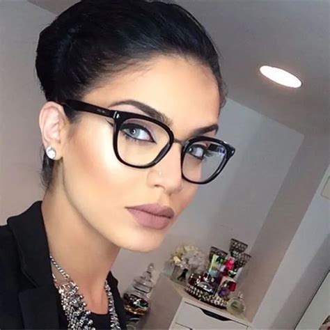 womens sexy vintage uv400 spectacle square glasses frame computer gaming clear lens anti uv nerd