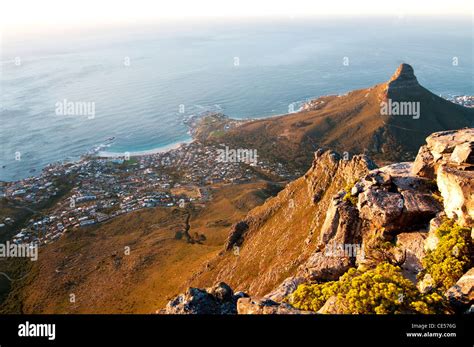 View Of Camps Bay And Lions Head From Table Mountain Cape Town South