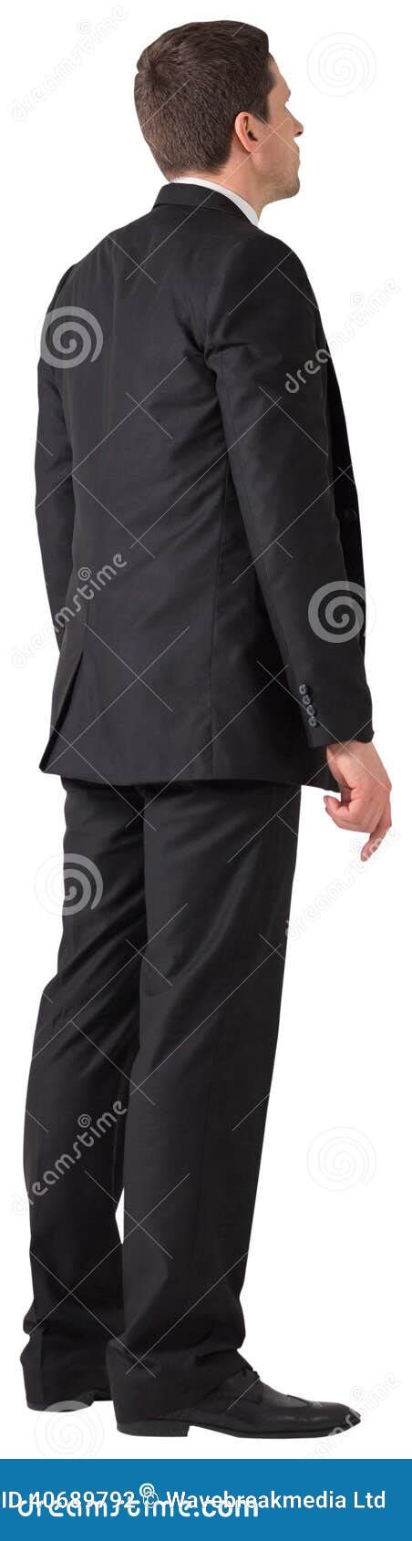 Handsome Businessman Looking With Back To Camera Stock Photo Image Of