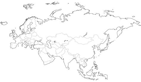 Mapa Político Mudo De Eurasia Para Imprimir Mapa De Países De Eurasia