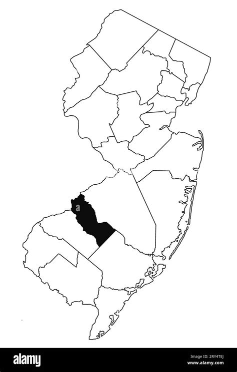 Map Of Camden County In New Jersey State On White Background Single