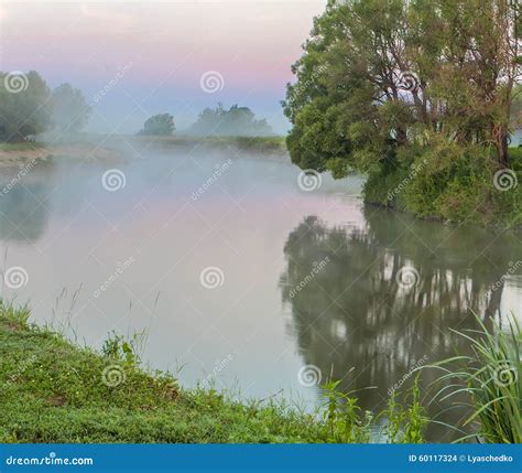 Early Foggy Morning And A Small River Stock Photo Image Of Fresh