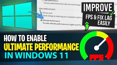 How To Boost Gaming In Windows 11 Ultimate Performance Power Plan