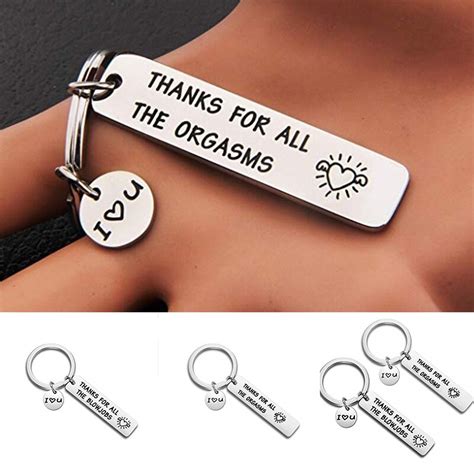 Stainless Steel Keyring Engraved Thank You For All Orgasmsblowjobs