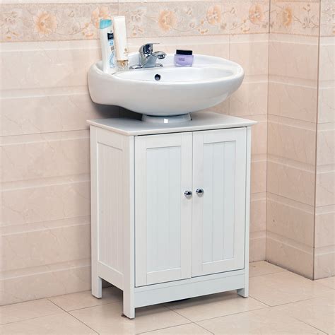 While we all feel like we need more storage space, usually the solution is to better utilize the spaces we have. Undersink Bathroom Cabinet Cupboard Vanity Unit Under Sink ...
