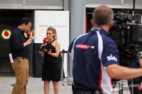 Ted Kravitz Sky Sports Pitlane Reporter And Georgie Thompson Sky