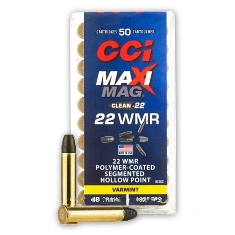 22 Wmr 46 Grain Segmented Hollow Point Cci Maxi Mag 50 Rounds Ammo
