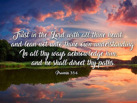 Proverbs 3:5-6 #6 KJV 'Trust in the Lord' Christian Scripture Wall Art