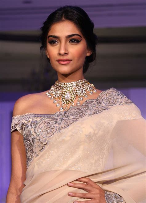 sonam kapoor sexy look in saree other hq unwatermarked pics wallpaper gallery