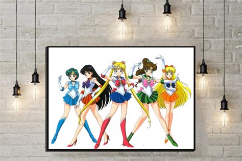 Sailor Moon Poster Kawaii Pastel Poster Aesthetic Sailor Moon Art Print