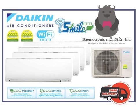 Daikin Ismile Eco System Inverter Aircon R Gas Btu X