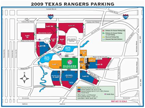 Texas Rangers Stadium Map