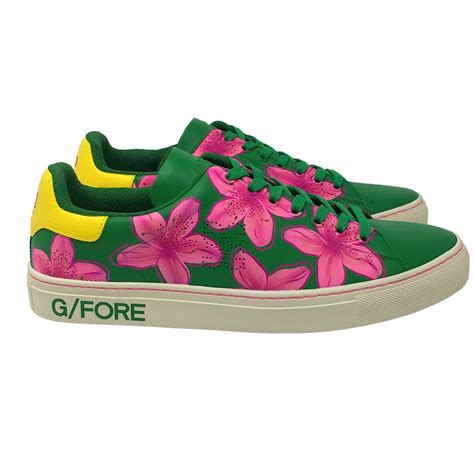 Highlighted with white leather across the uppers while metallic green adorns the eyelets and spiked outsoles. Bubba Watson set to bloom in G/Fore Disruptor shoes - GolfPunkHQ