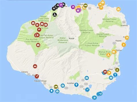 Map Of Kauai Beaches
