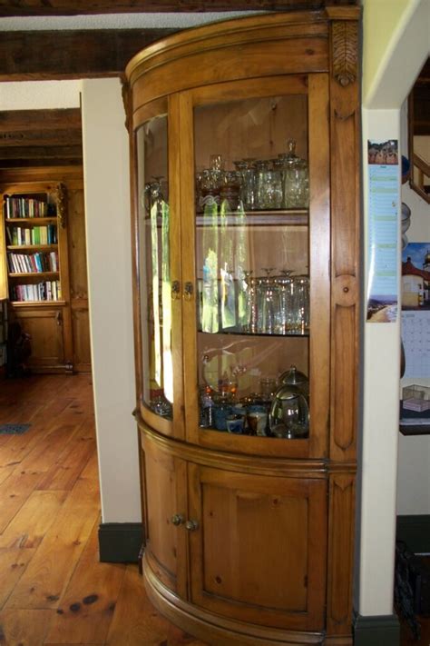 There are 67 corner curio cabinet for sale on etsy, and they cost 821,05 $ on average. Custom curved corner curio cabinet with tempered glass