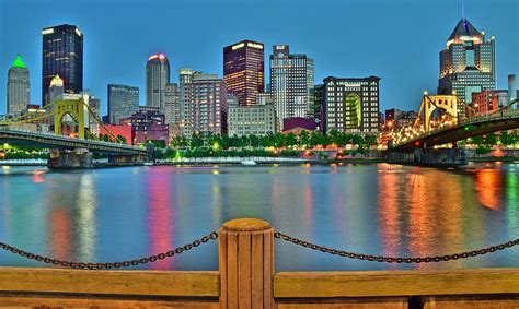Bright Blue Hour Pittsburgh Photograph By Frozen In Time Fine Art