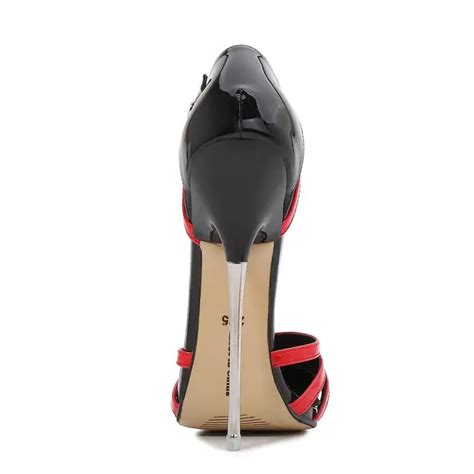Extreme High Heels 16cm Mixed Colors Ankle Strap Women Shoes Stiletto