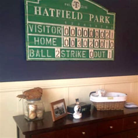 Custom Arched Rustic Baseball Vintage Sports Scoreboard Etsy