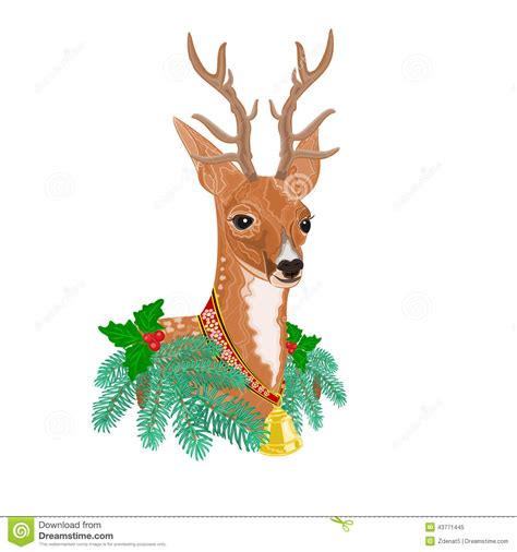 Christmas Reindeer Vector Stock Vector Illustration Of North 43771445
