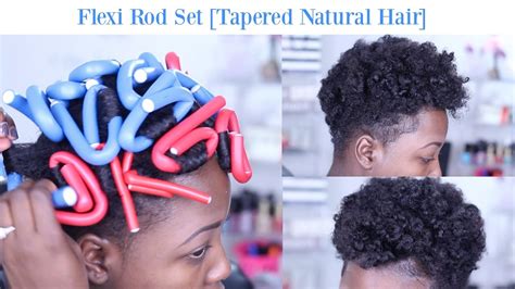 Spray some water on the weave using a spray bottle and install the flexi rods to your liking. Flexi Rod Set Tapered Natural Hair - YouTube