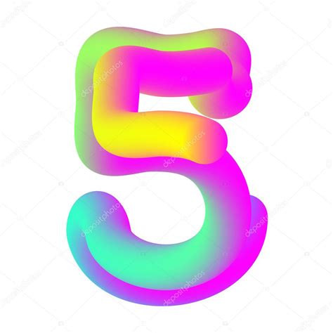 Colorful Volume Number 5 Stock Vector Image By ©jackreznor 128322392