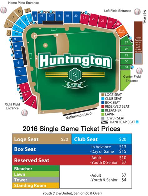 Seating Chart Columbus Clippers Huntington Park