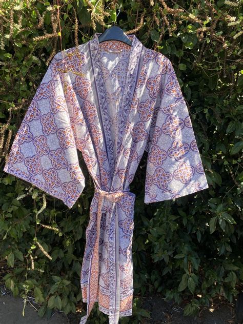 Kimono Cotton Block Print 15 Eastern Silk