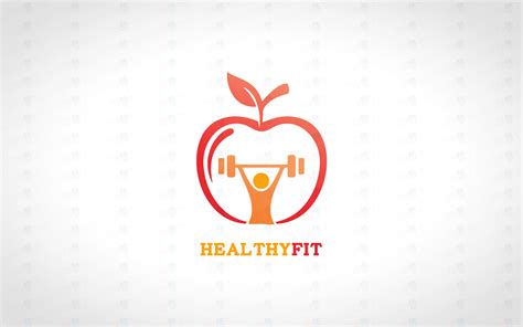 Modern Health Gym Fitness Logo For Sale Lobotz Ltd