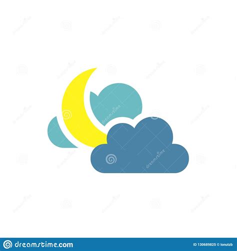 Weather Icons Weather Emblem Round Icons With Weather Symbols And Phases Of The Moon Stock