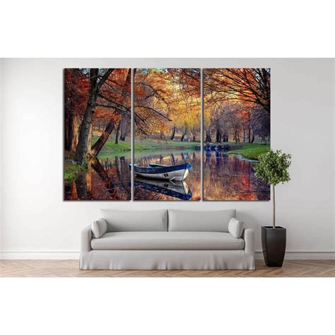 Colorful Autumn Landscape №850 Ready To Hang Canvas Print Zellart