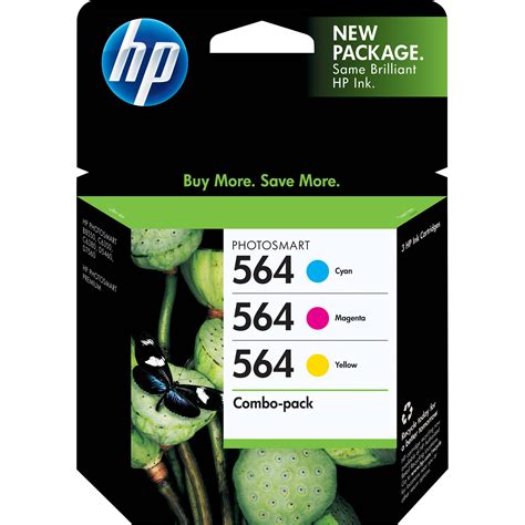 Hp 564 Combo Pack Cyanmagentayellow Ink Cartridges Cd994fn140