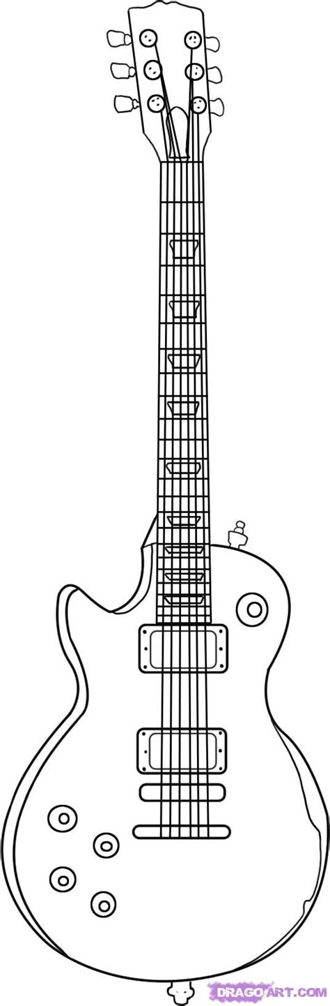 Gibson Les Paul Guitar Drawing Guitar Information